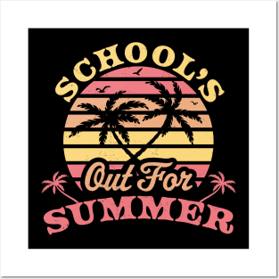 Schools Out For Summer End of the Year Teacher Summer Posters and Art